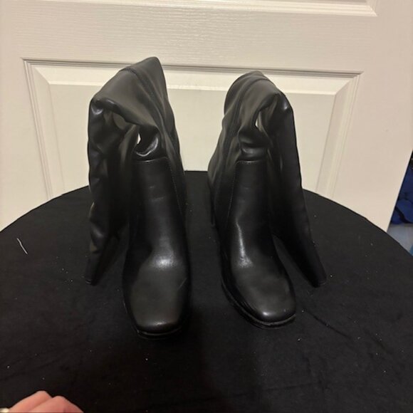 Coutgo Womens Black Square Toe Knee High Boots SZ 7 - Picture 1 of 6